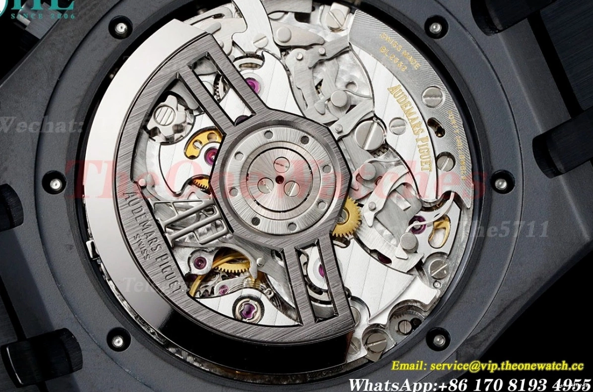 Oak Ceramic Black Clone 26240CE Super APS 41mm Cer SH4401 Chrono Royal Dial 0515
